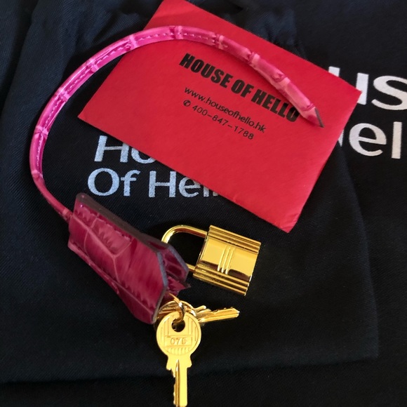 House of Hello Pink Leather Kelly Bag 💯 Authentic - Picture 13 of 14